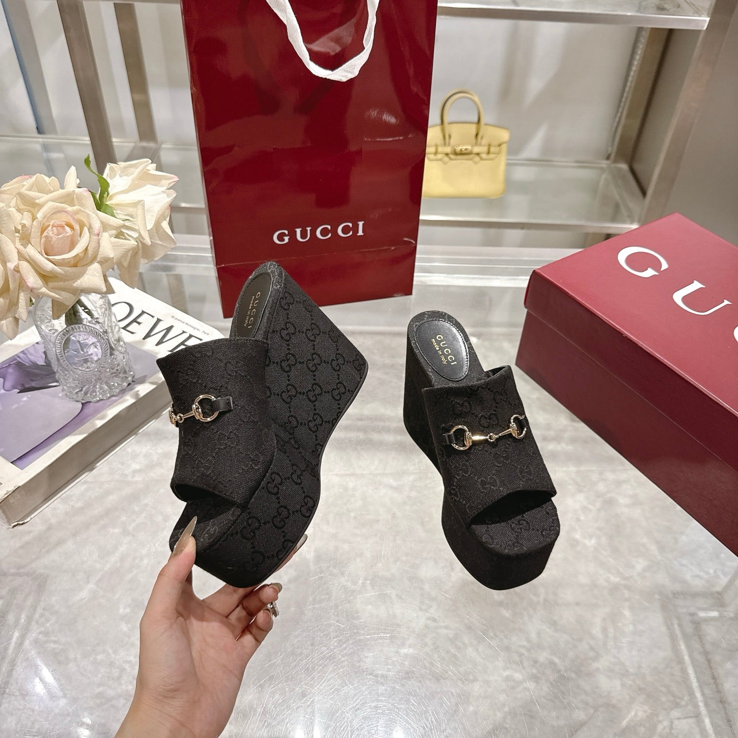 Gucci Elevated Elegance Wedge Sandal