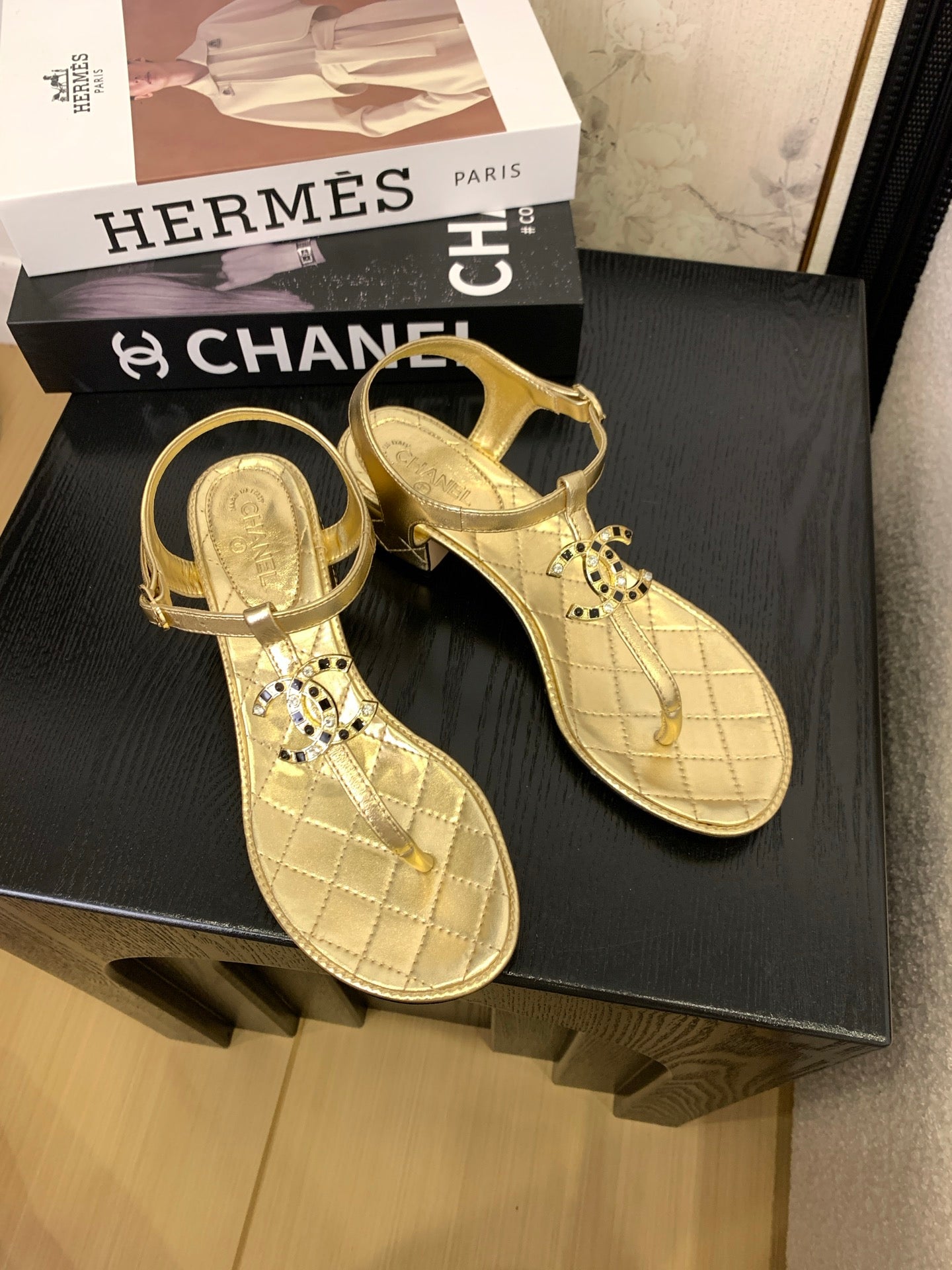 Chanel Timeless Elegance Thong Sandals