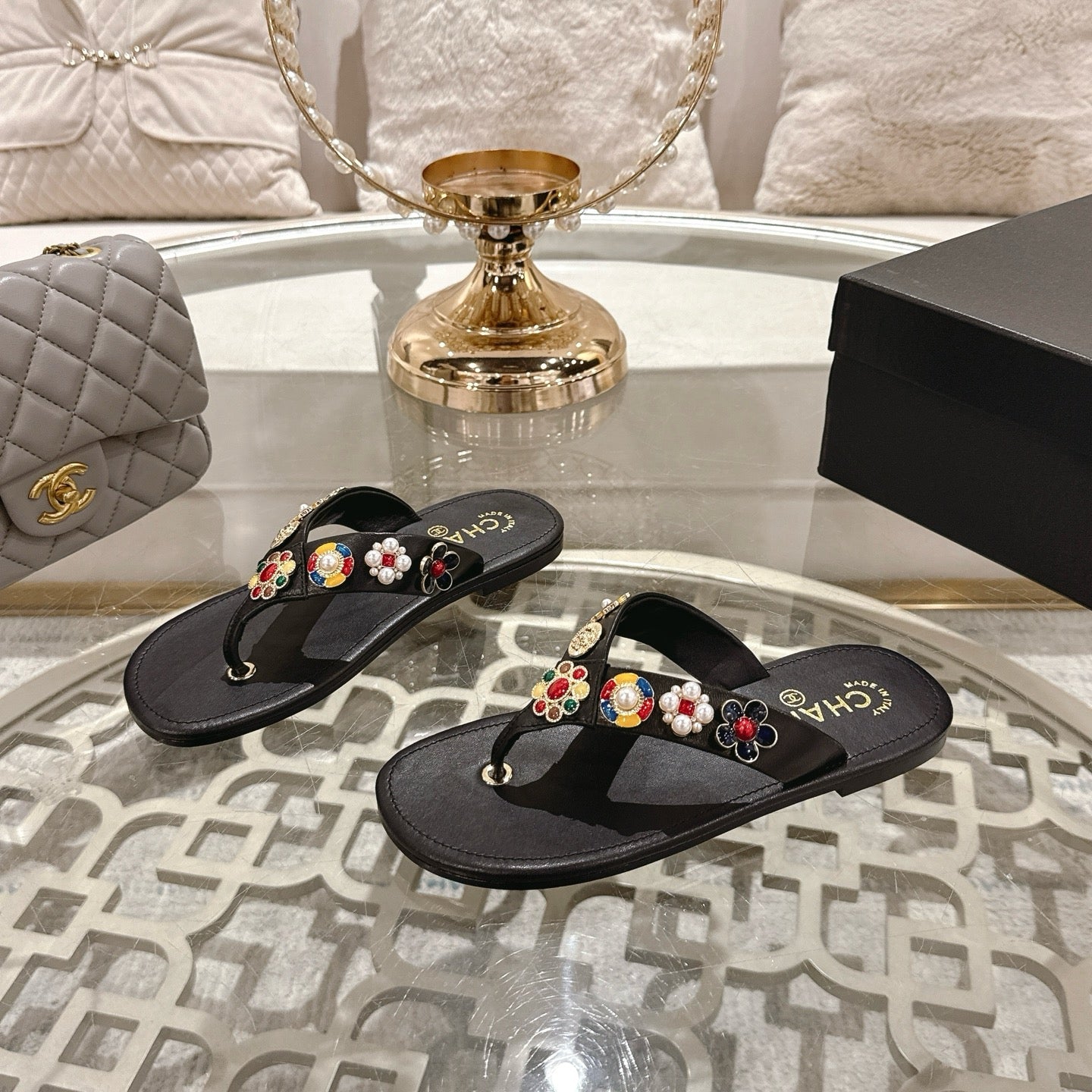 Chanel Golden Elegance Strappy Sandals