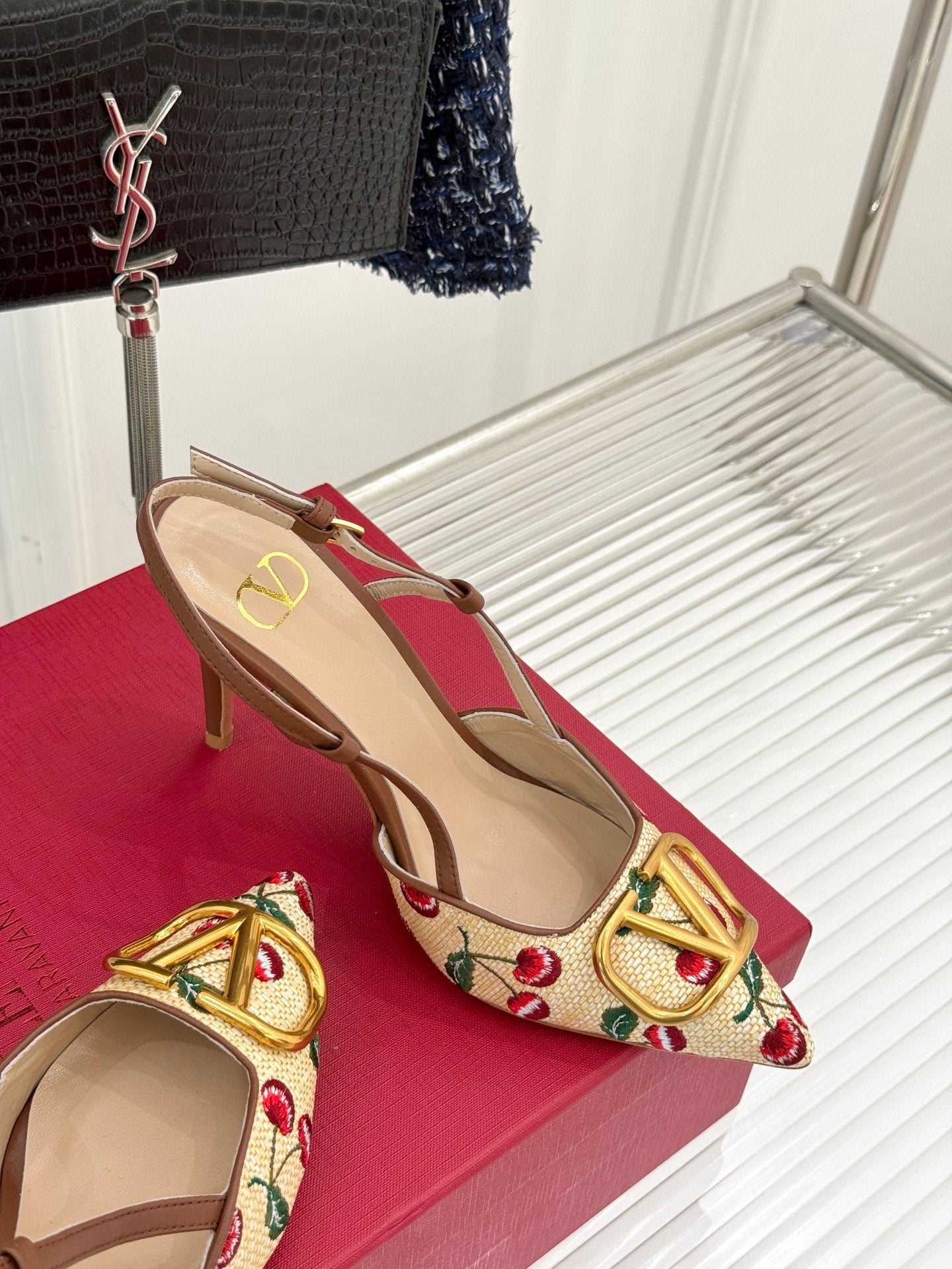 Valentino Cherryfic Elegance Slingback Heels