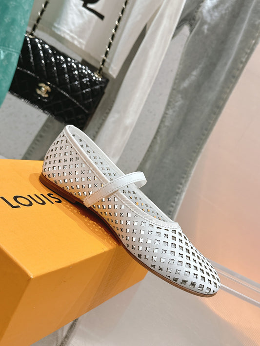 Louis Vuitton Low-Heeled Perforated Flats