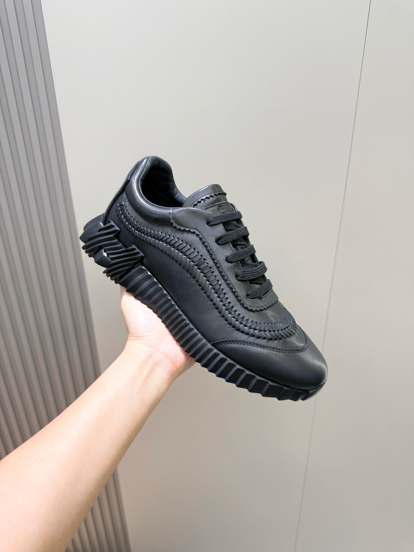 Hermes Elegant Mesh & Suede Bouncing Sneakers