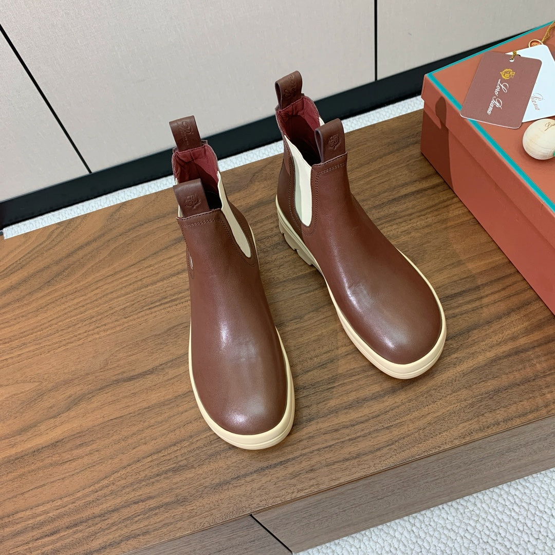 Loro Piana Lakeside leather Chelsea boots