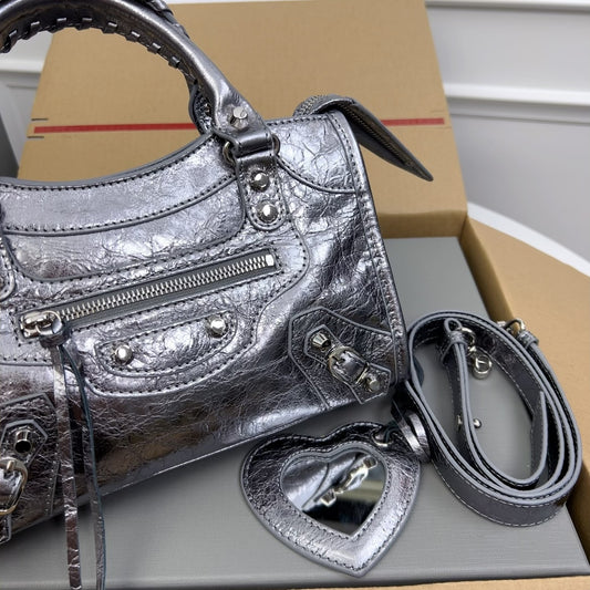 Balenciaga Timeless Canvas Leather Tote