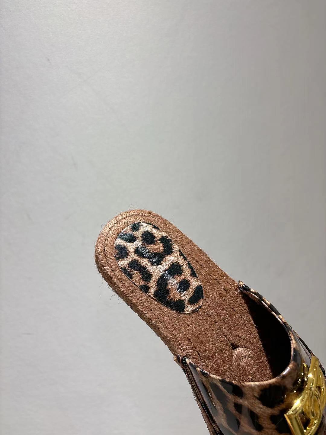 Dolce & Gabbana Woody Flat Logo Ribbon Slide Sandals