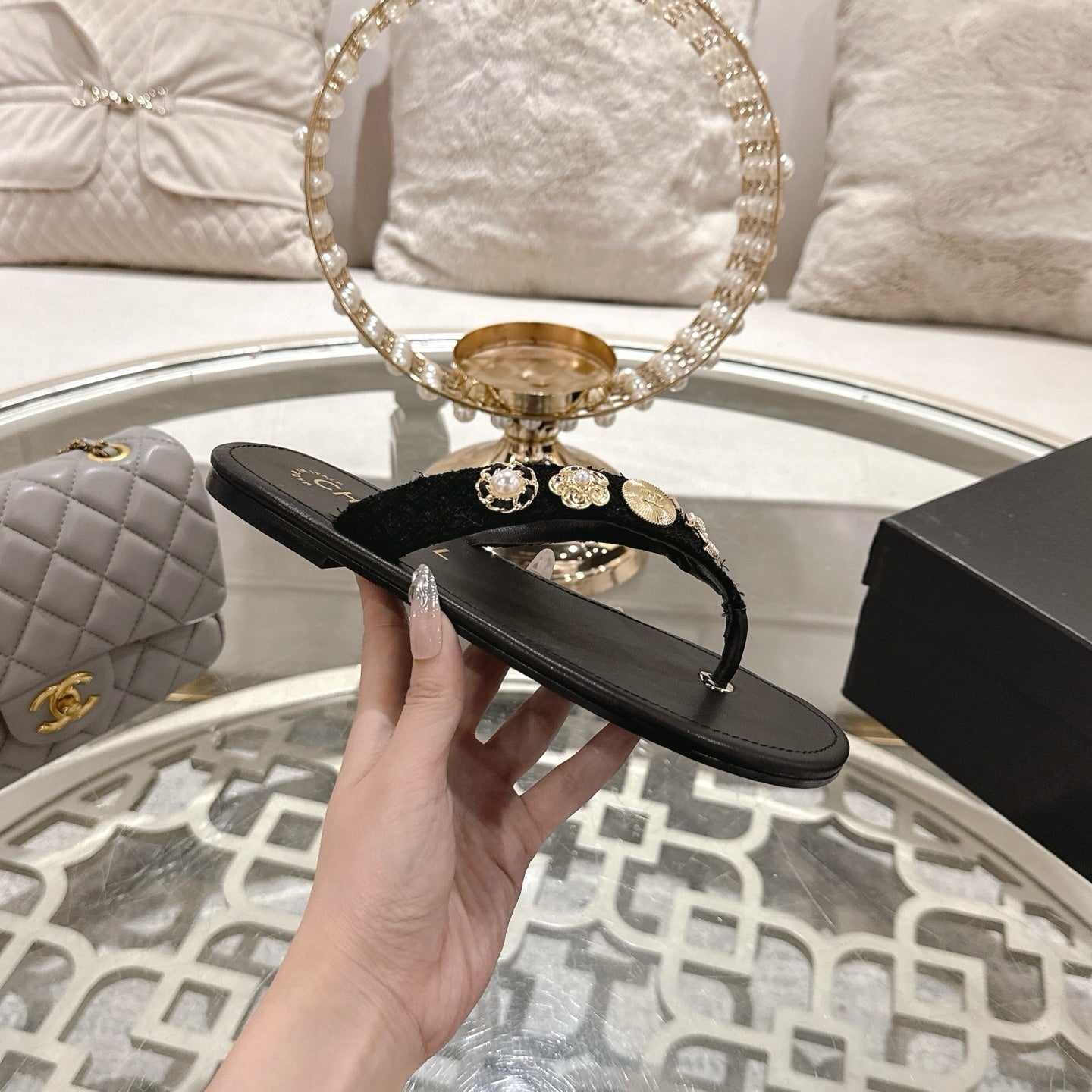 Chanel Golden Elegance Strappy Sandals