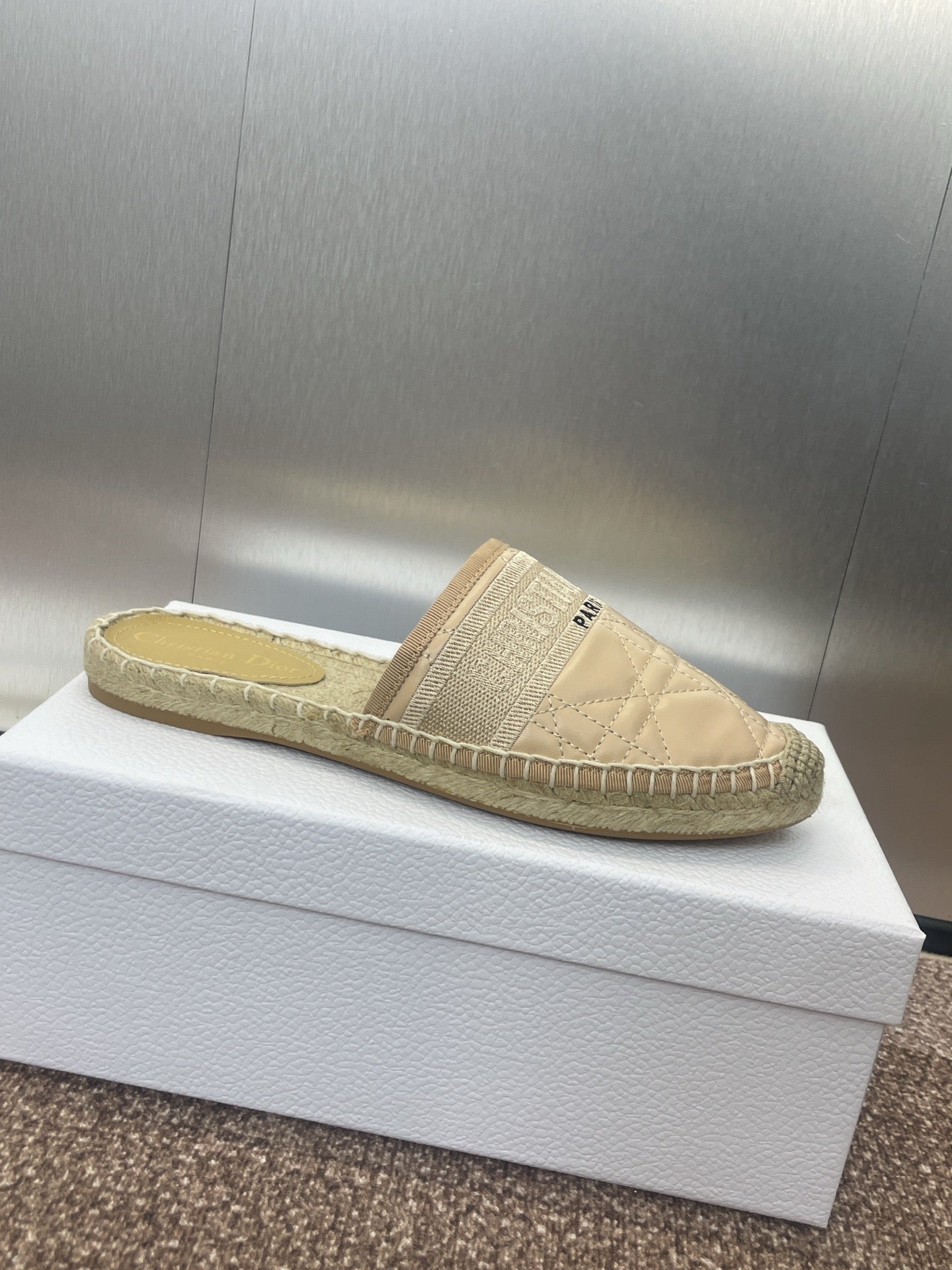 Dior Espadrille Mule Sandals