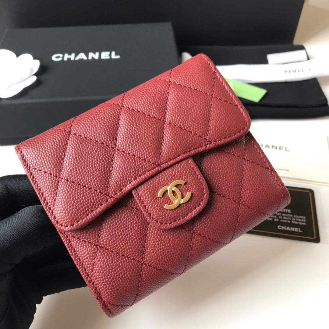 Chanel Elegant Leather Bifold Wallet