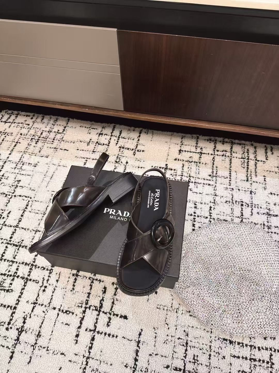 Prada Opulent Chain-Embellished Leather Loafers