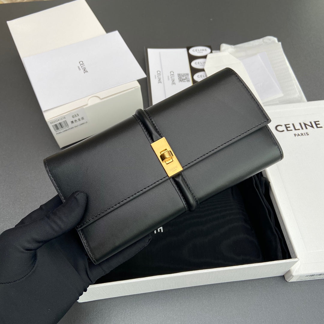 Celine Large Wallet 16 in Satinated Calfskin