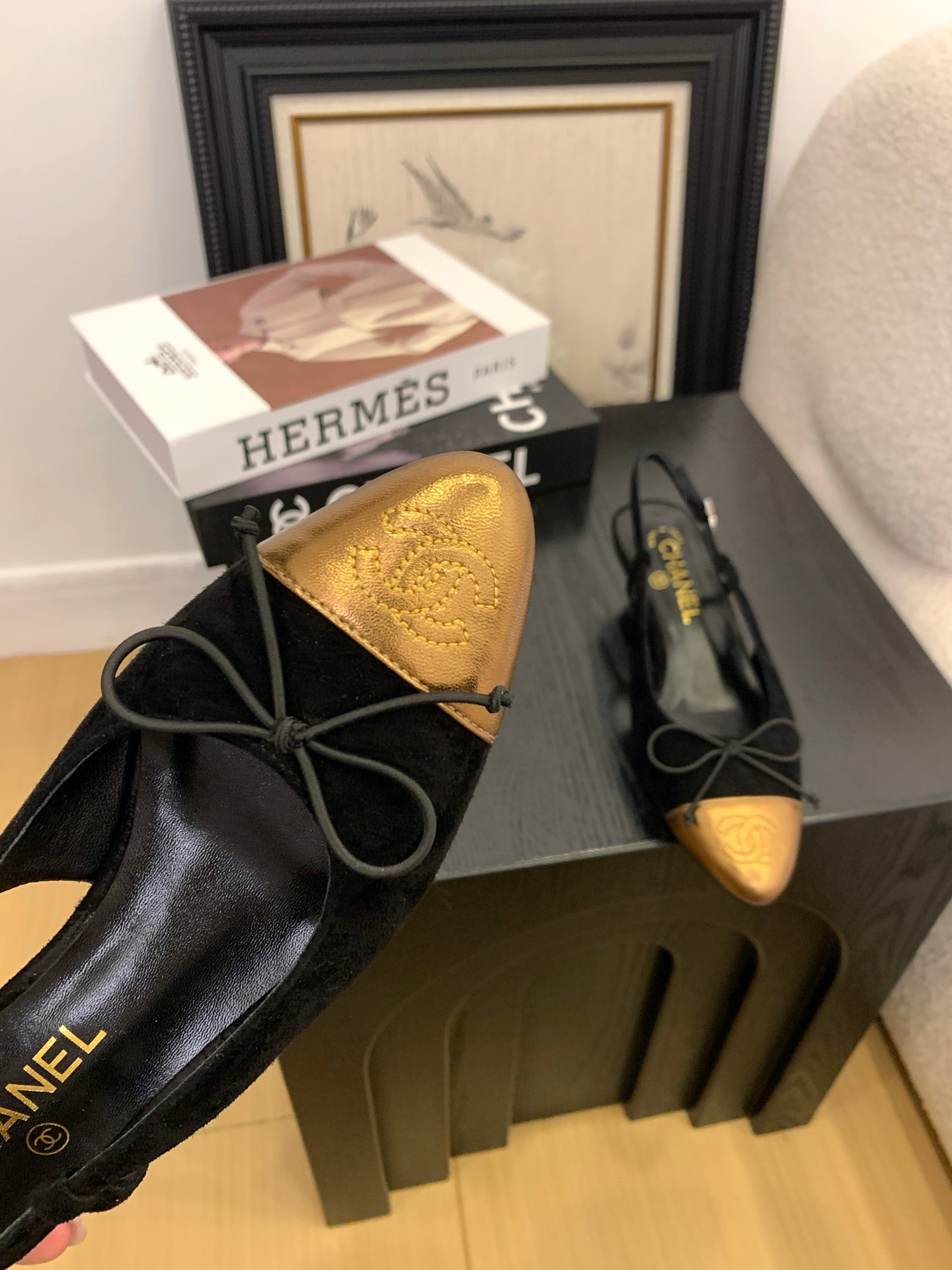 Chanel Elegant Slingback Ballet Flats