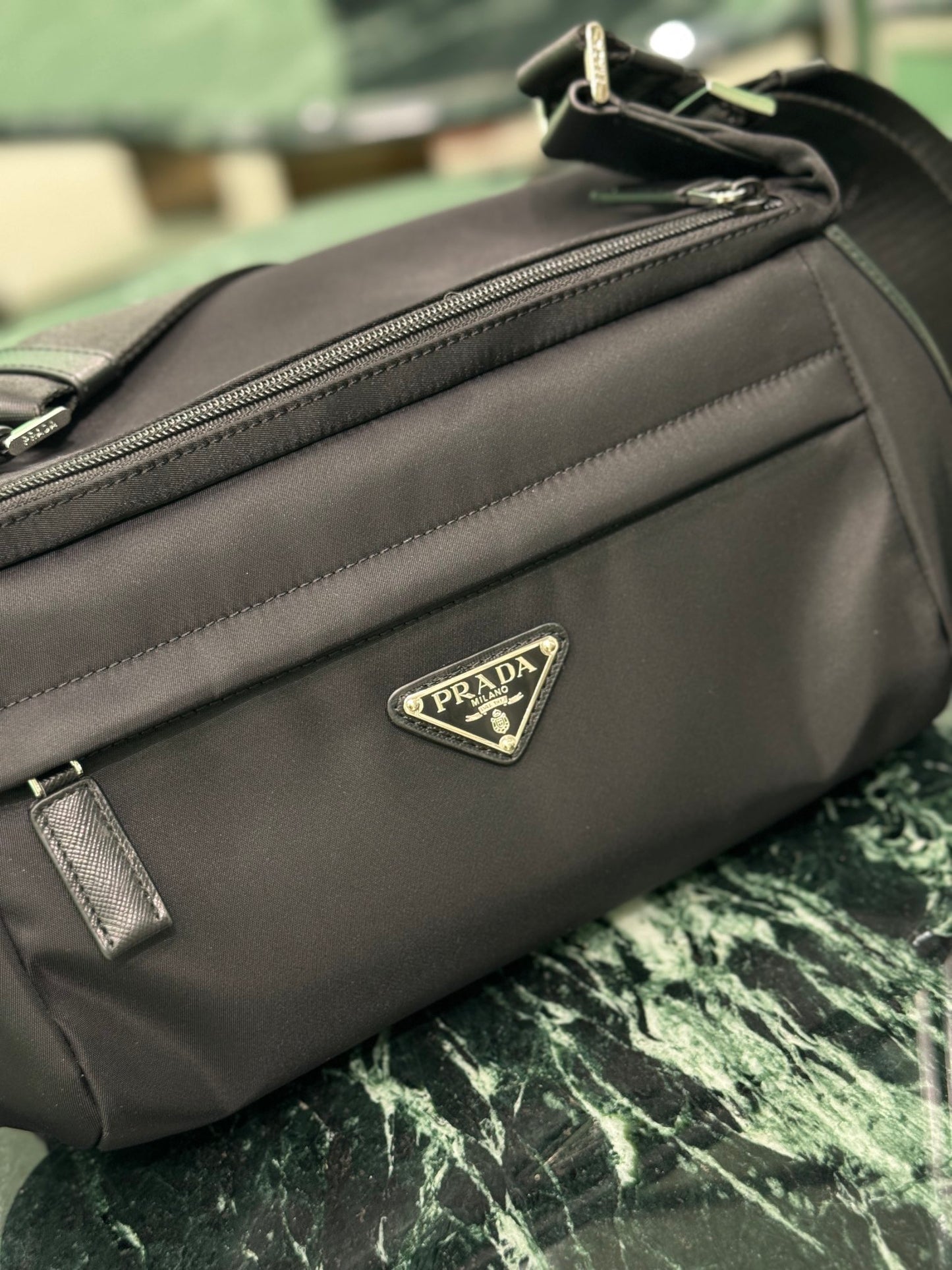 Prada Opulent Noir Leather Clutch