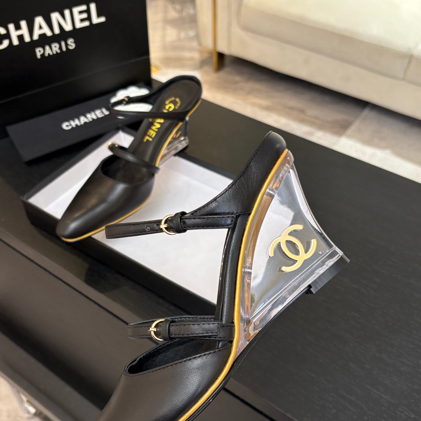 Chanel Elegance Elevated Leather Heels