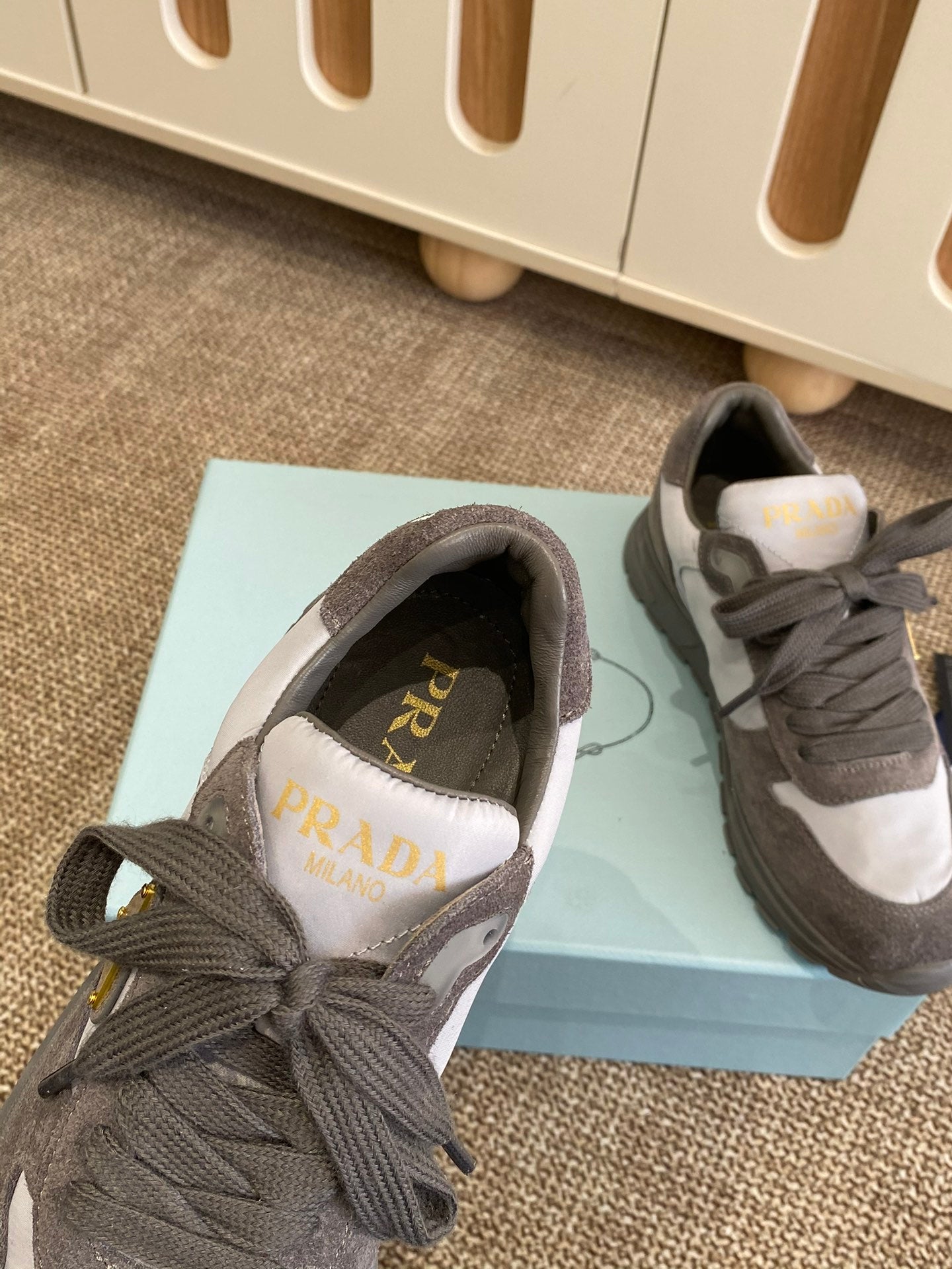 Prada Sleek Canvas Lace-Ups