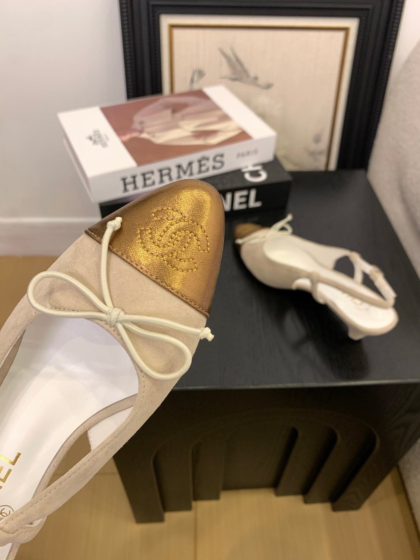 Chanel Elegant Slingback Ballet Flats