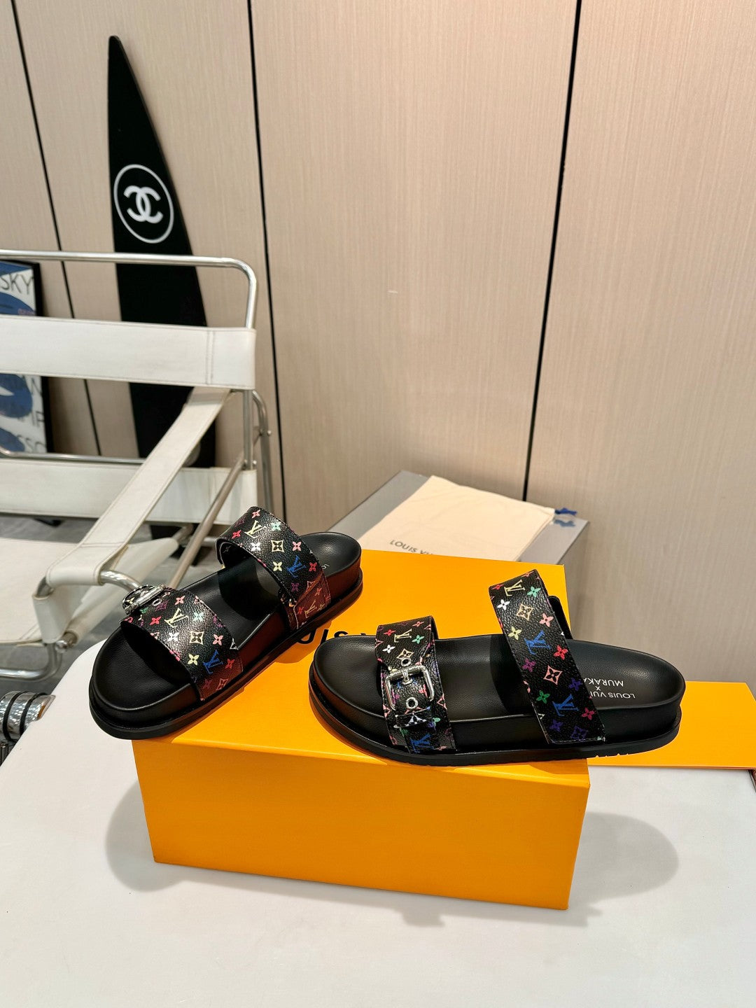 Louis Vuitton Elegant Monogrammed Evening Sandals