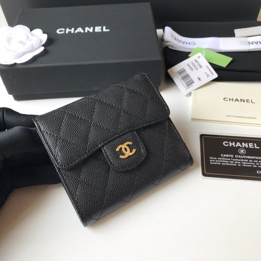 Chanel Elegant Leather Bifold Wallet