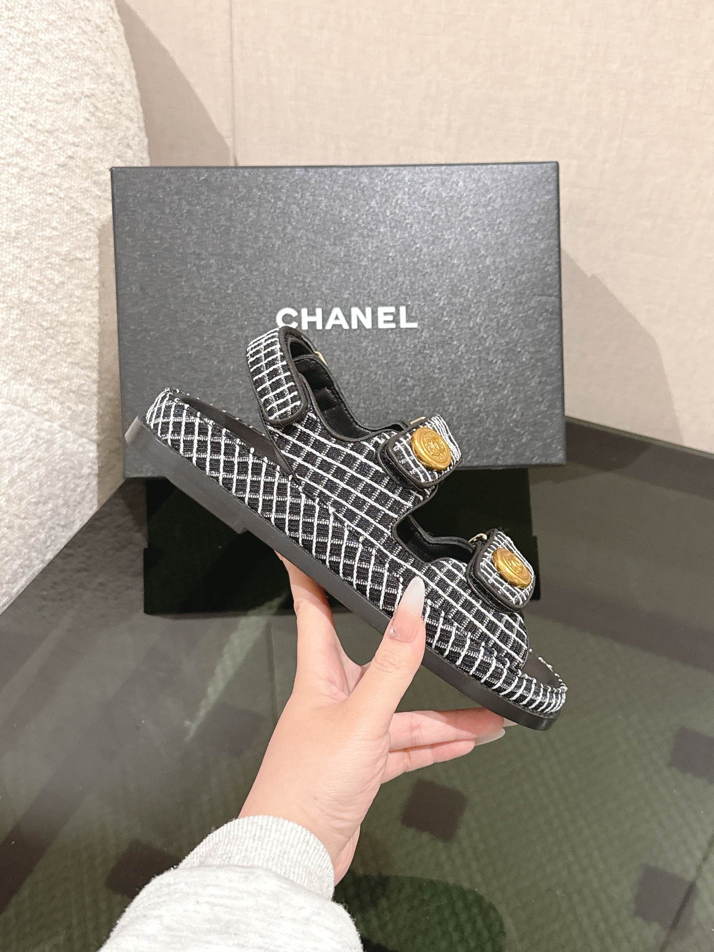 Chanel Golden Elegance Strappy Sandals