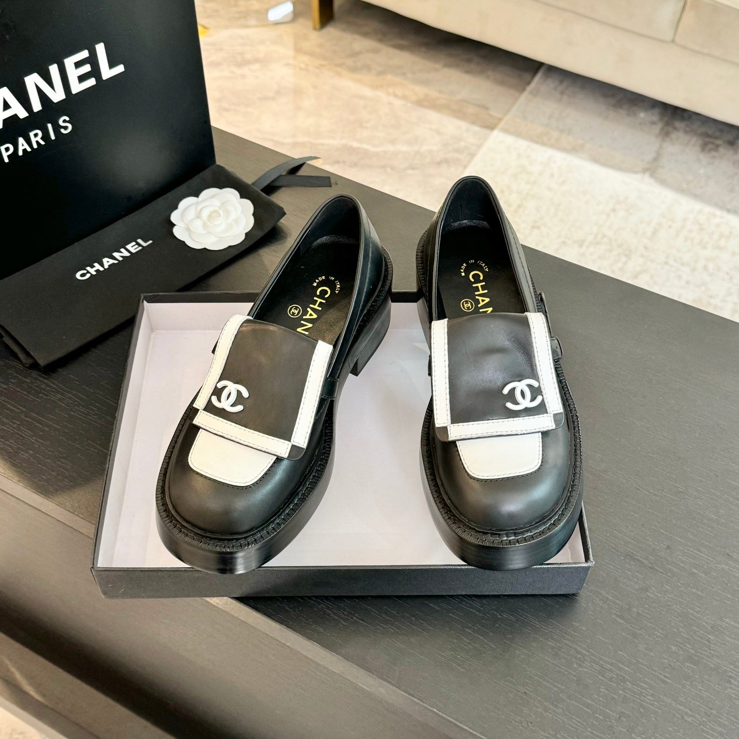 Chanel Timeless Elegance Calfskin Loafers