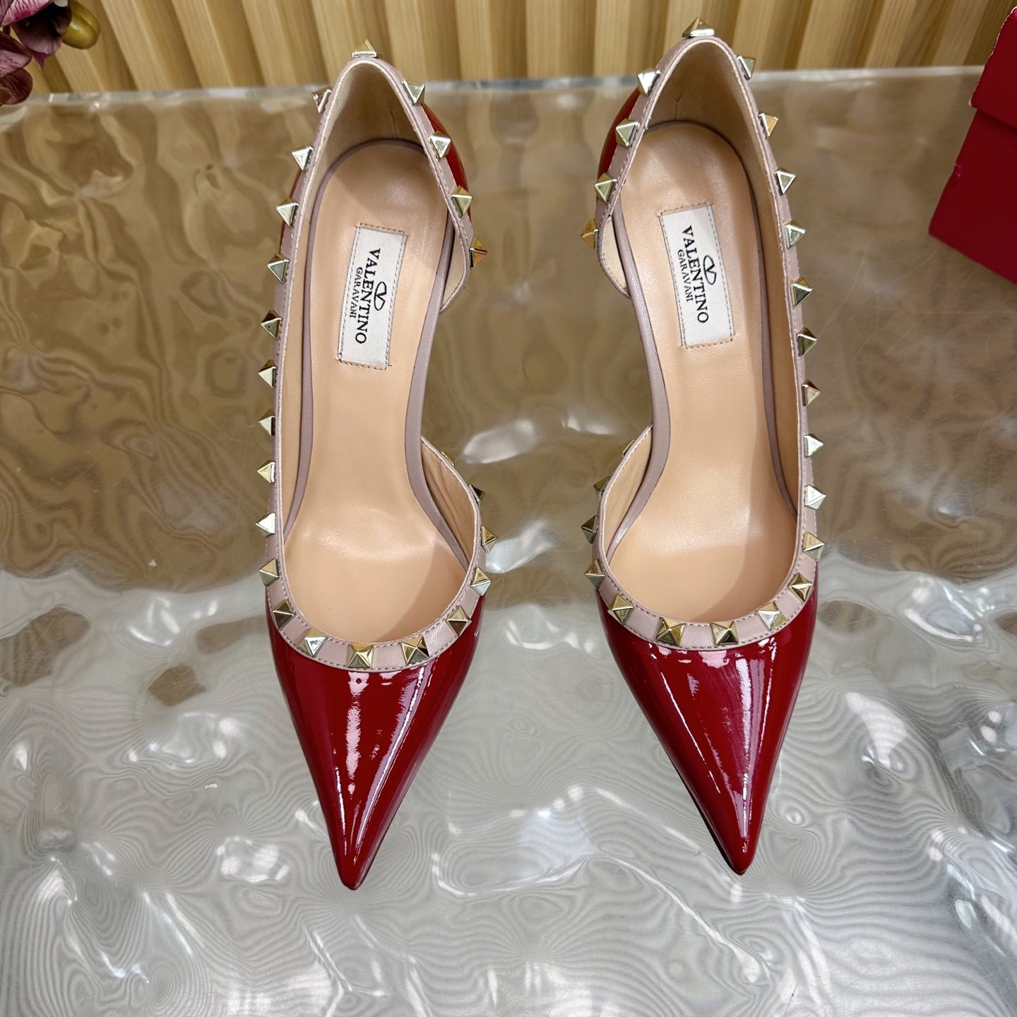 Valentino Riveted Elegance Ballet Flats