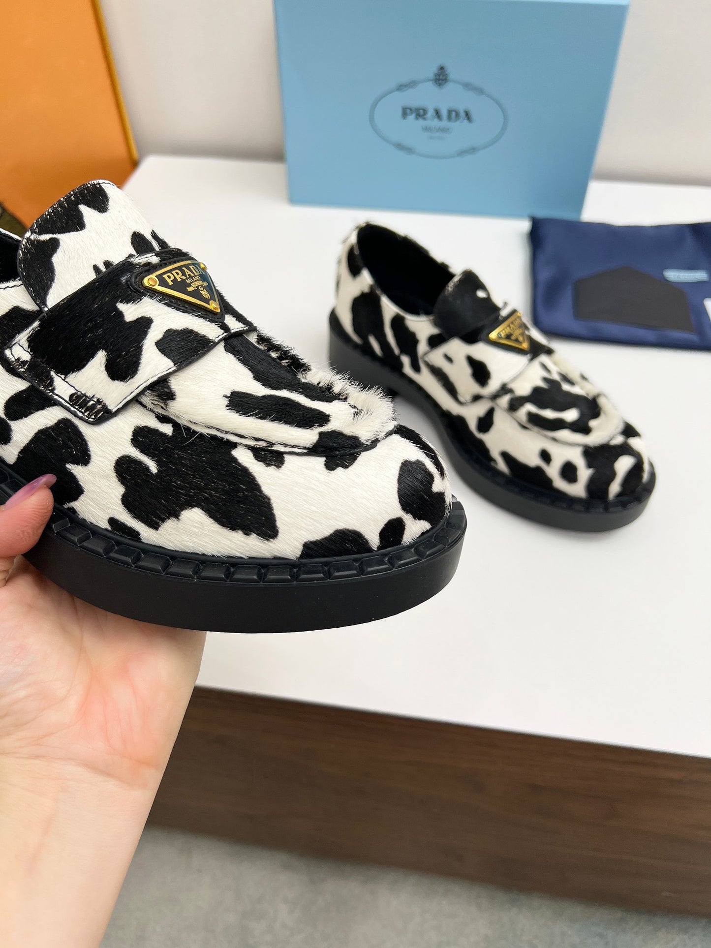 Prada Enameled Elegance Sandals