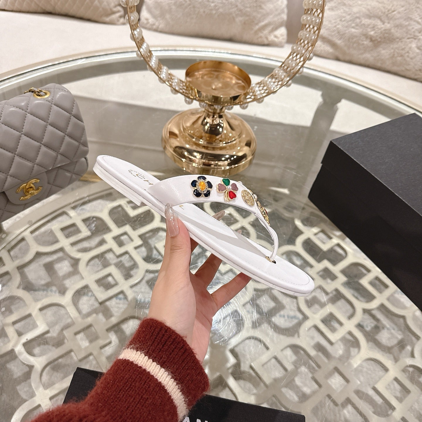 Chanel Golden Elegance Strappy Sandals