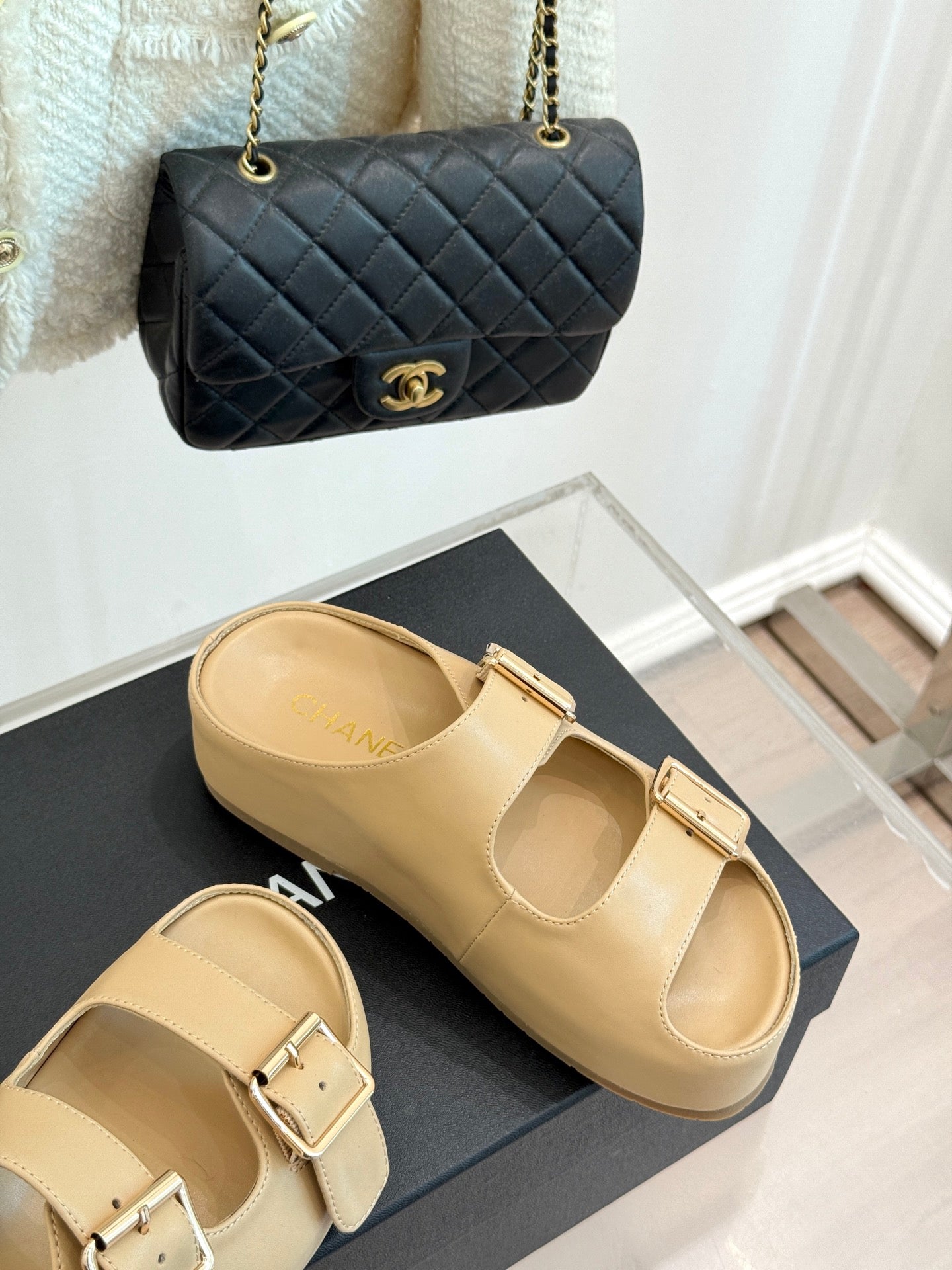 Chanel Elevated Comfort Leather Sandals
