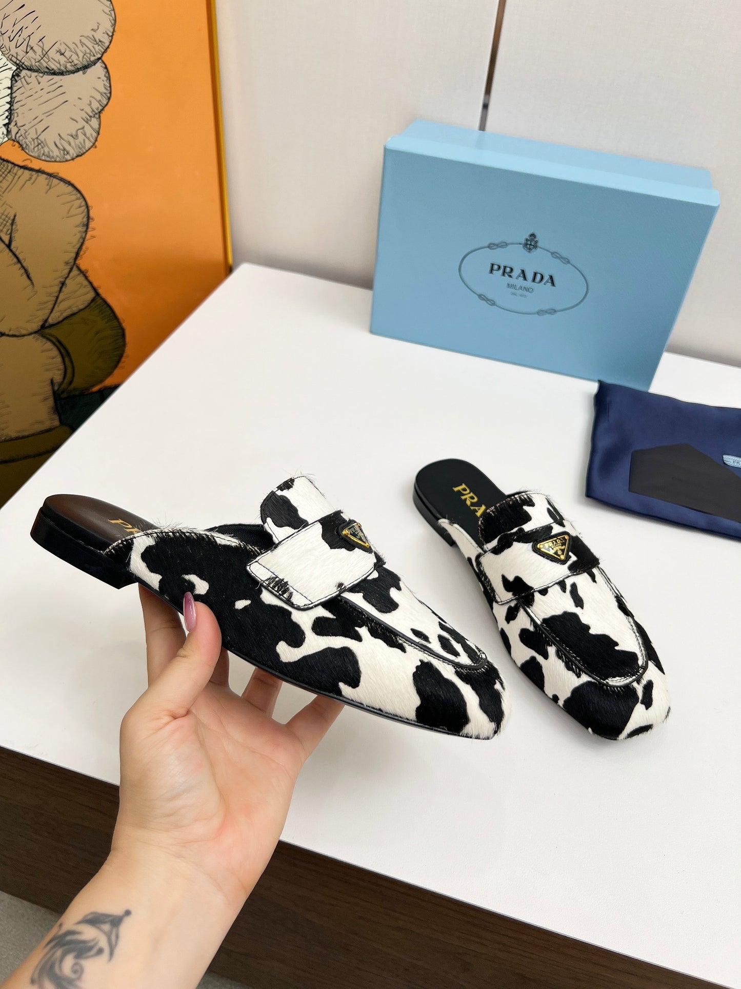 Prada Opulent Leather Mules