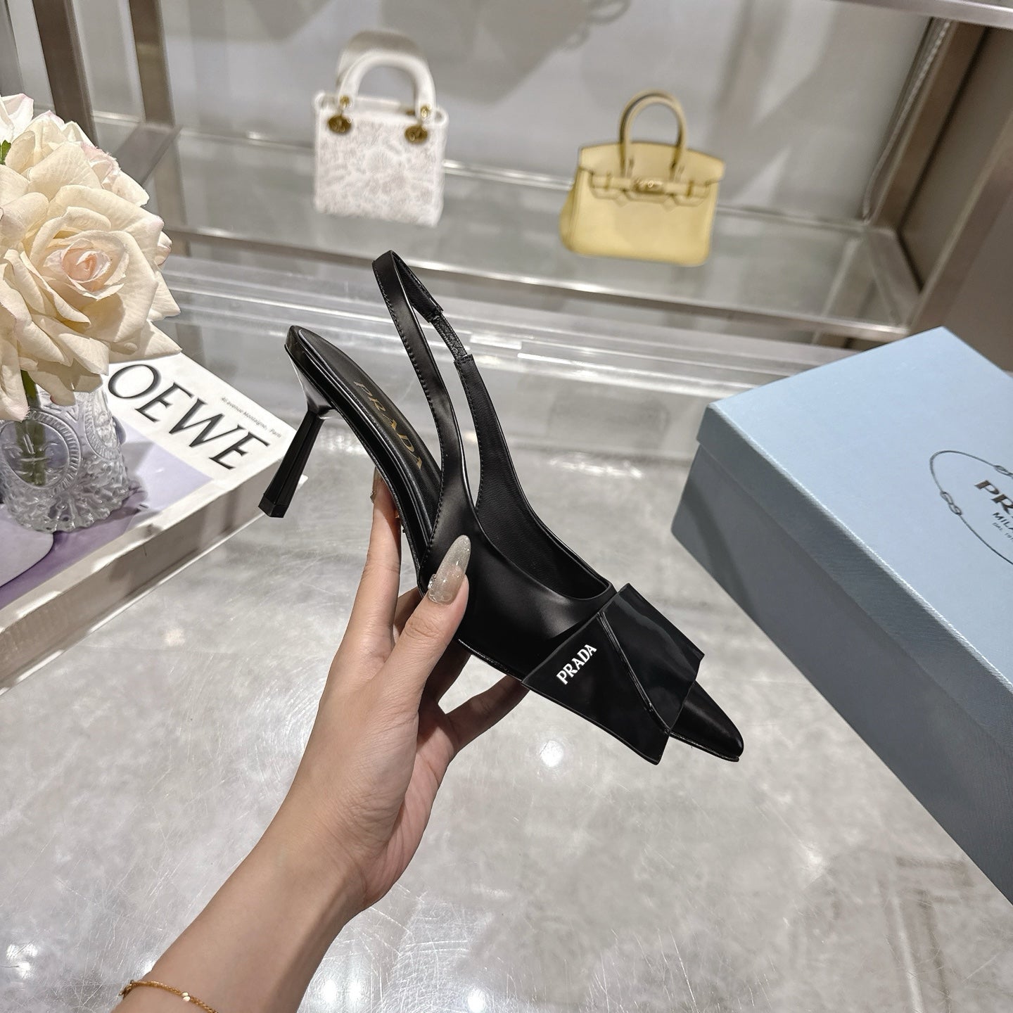 Prada Opulent Chain-Embellished Leather Loafers