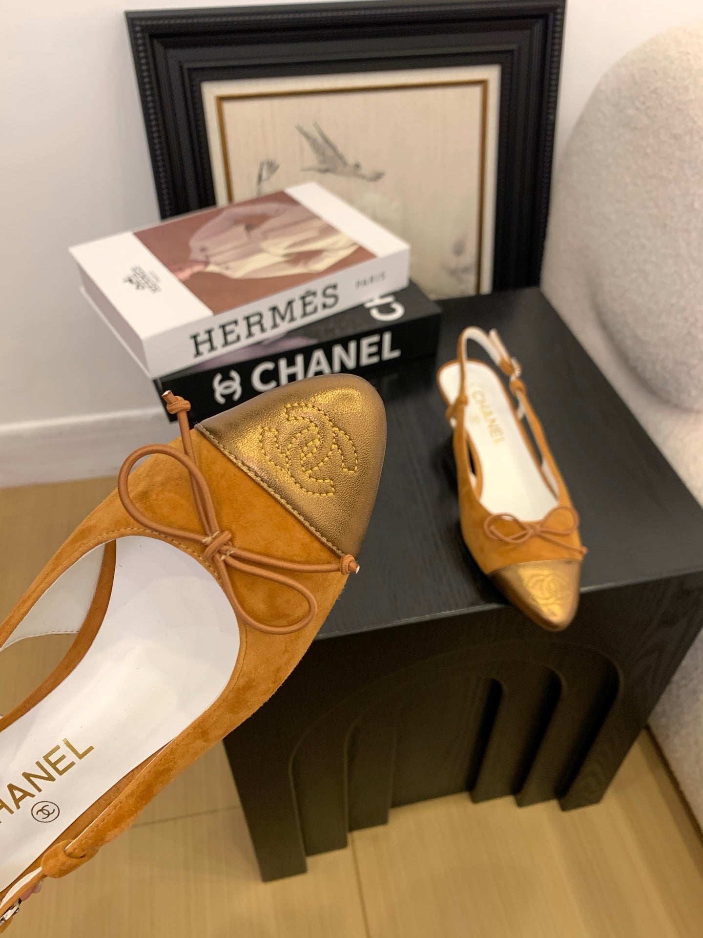 Chanel Elegant Slingback Ballet Flats