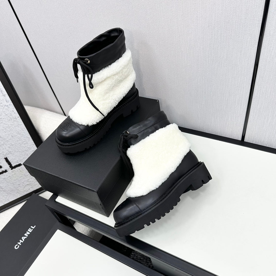 Chanel Plush Shearling Wanderlust Boots