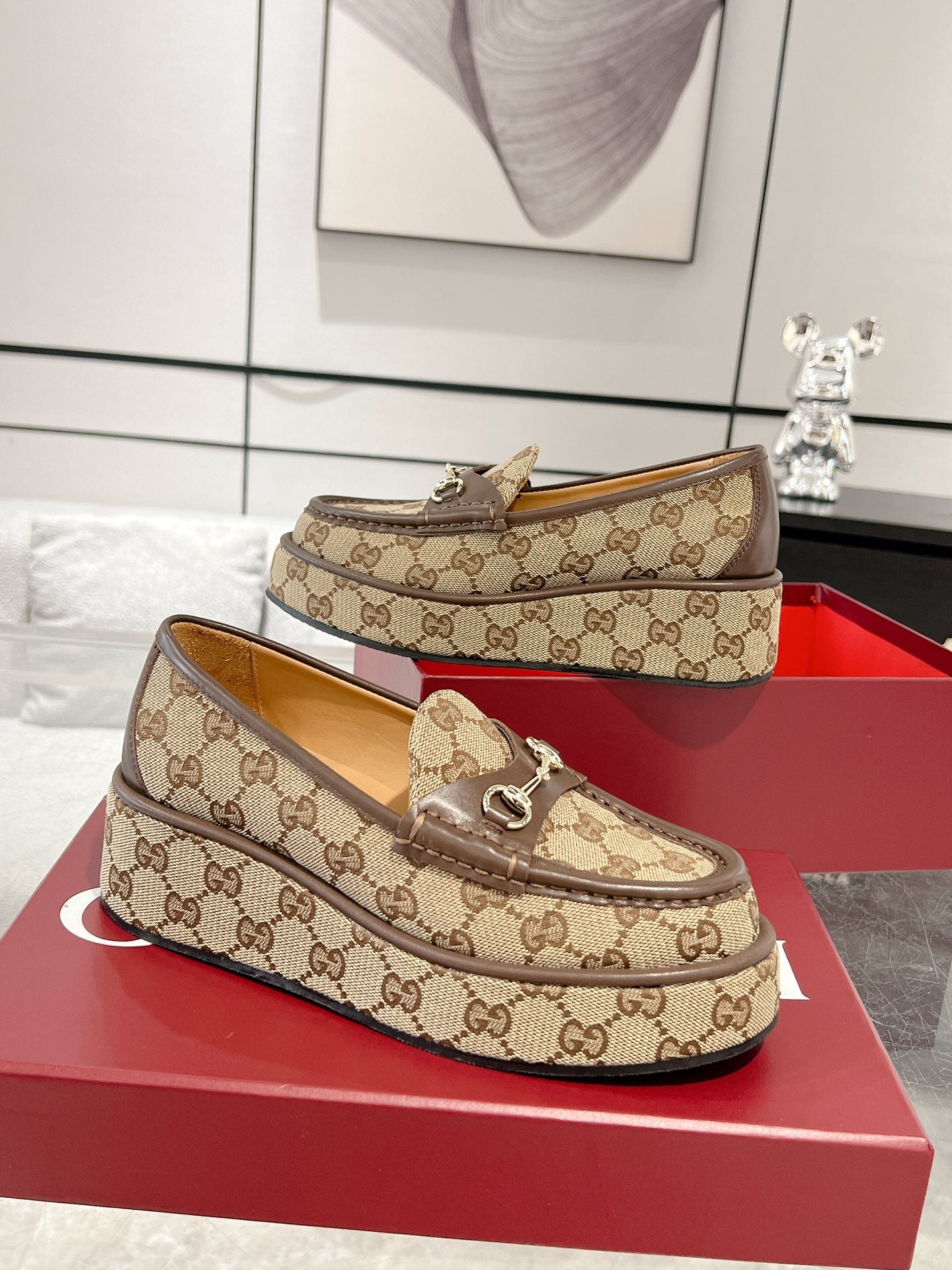 Gucci Women's Horsebit Wedge Loafer