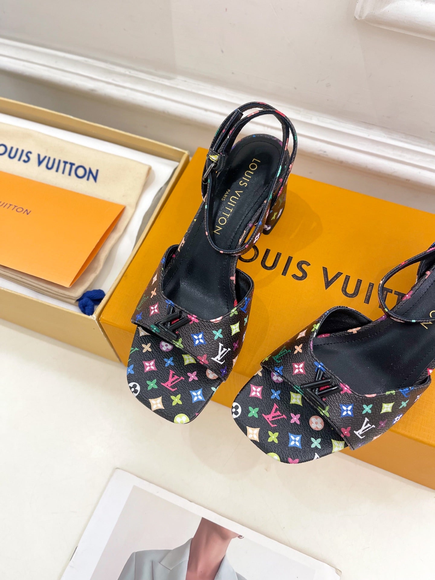 Louis Vuitton Multicolour Monogram Heel Pumps