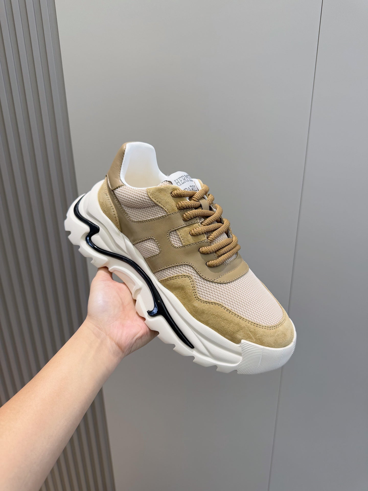 Hermes Elegance High-Top Platform Sneakers