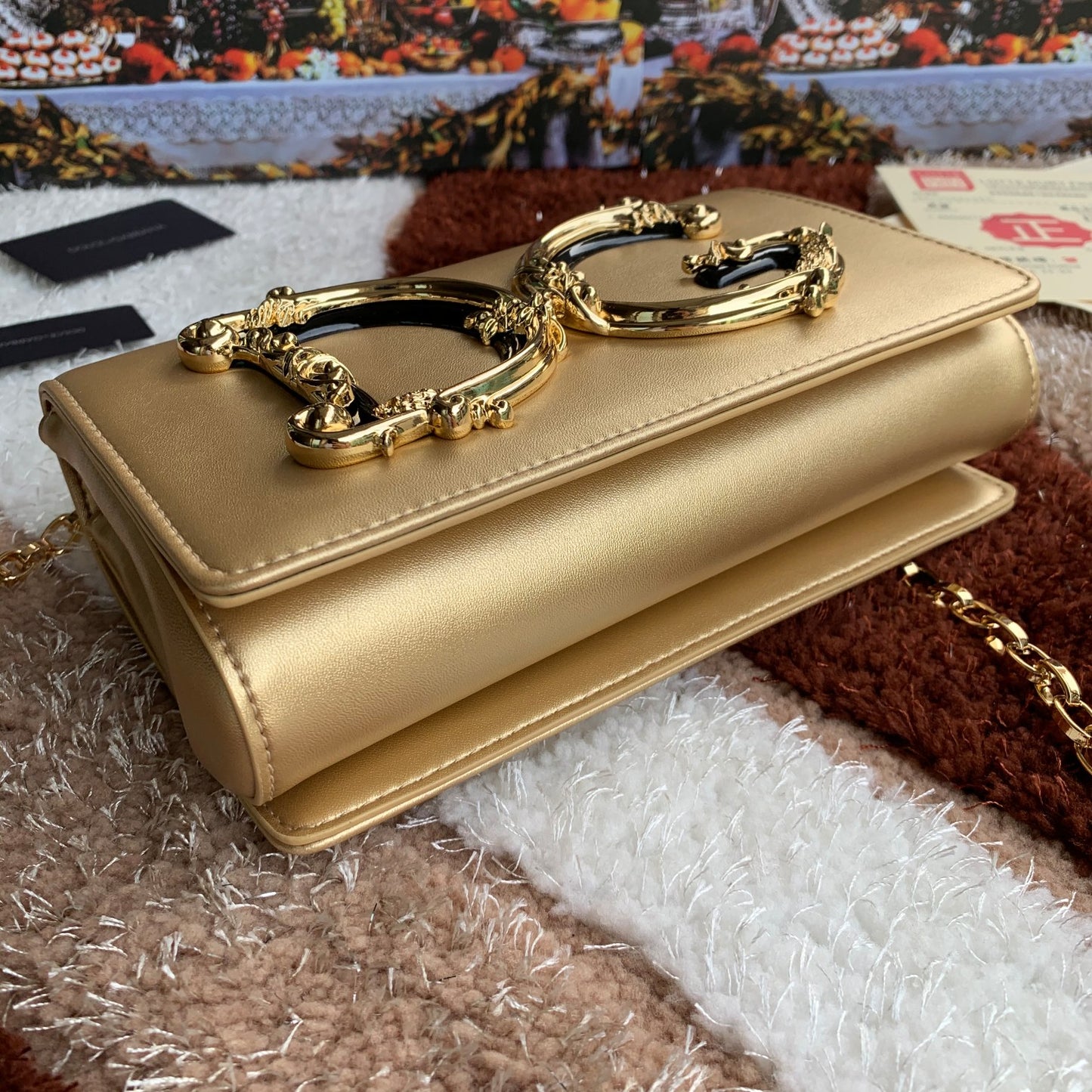 Dolce & Gabbana The Swan - Vintage Gucci GG Crossbody/Shoulder/Clutch Bag in Navy Leather