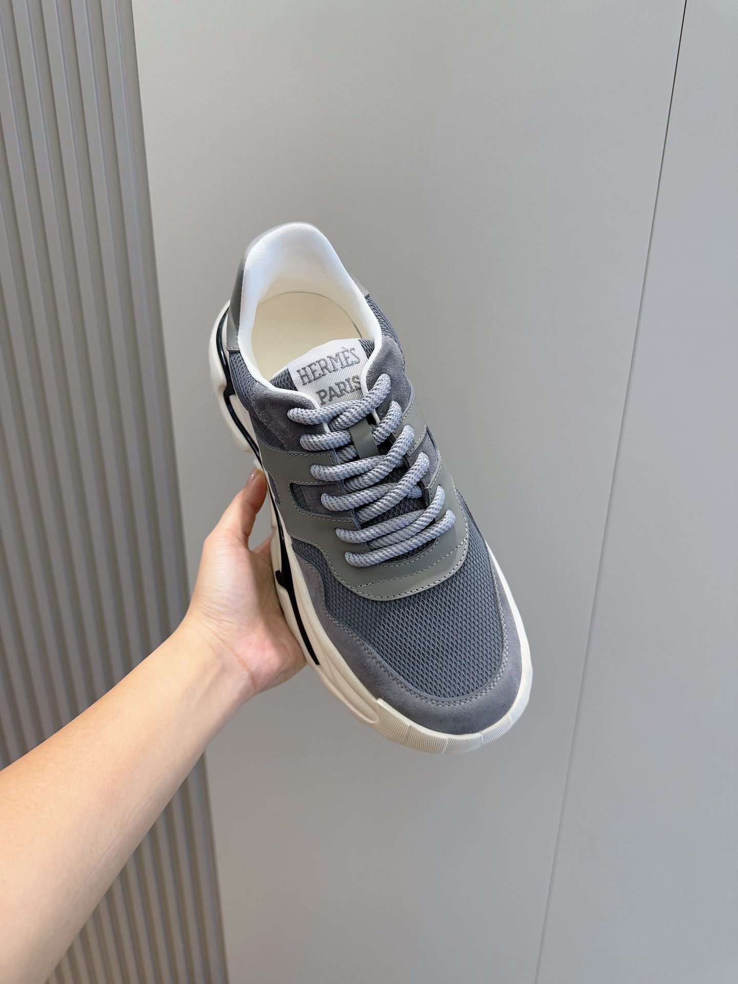 Hermes Elegance High-Top Platform Sneakers