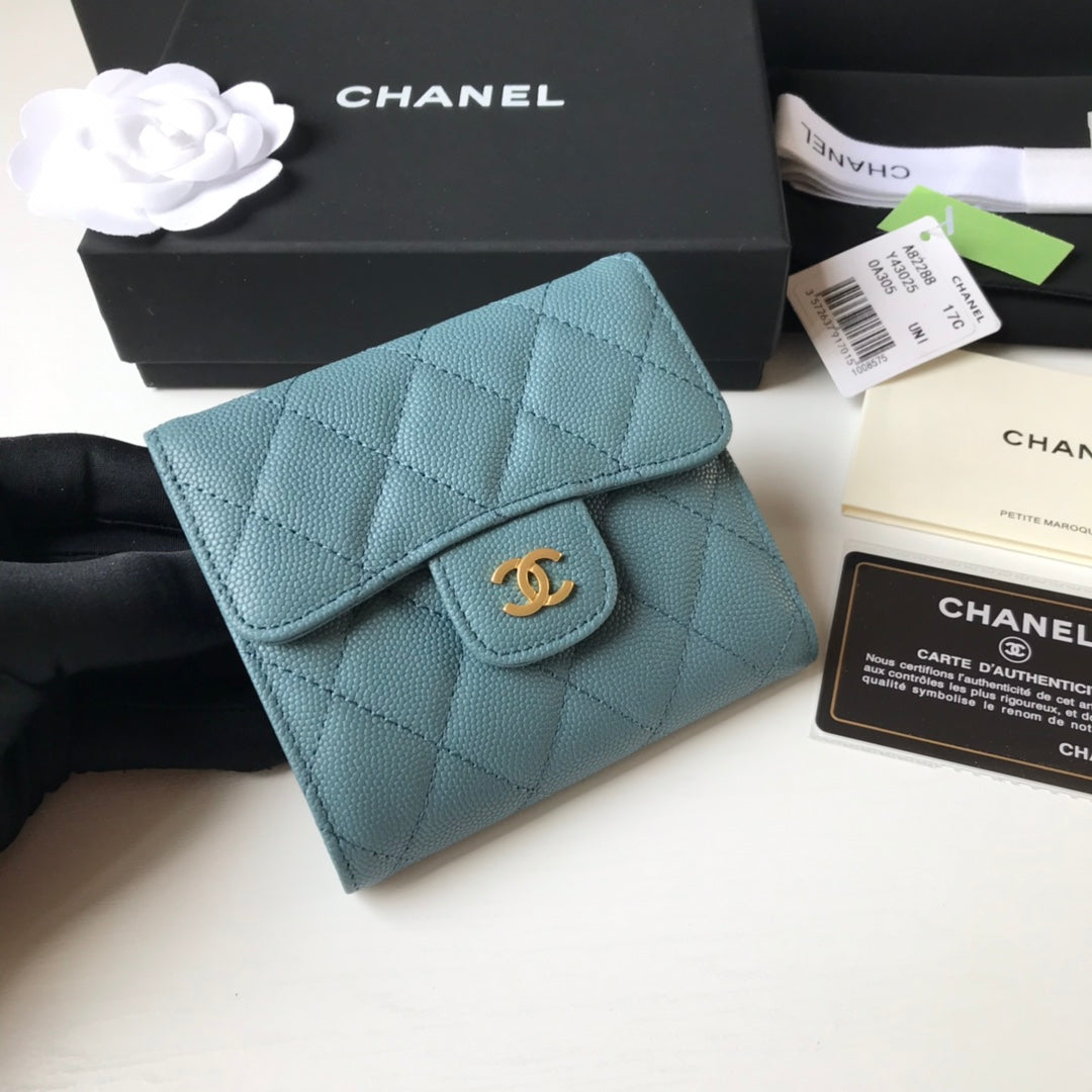 Chanel Elegant Leather Bifold Wallet