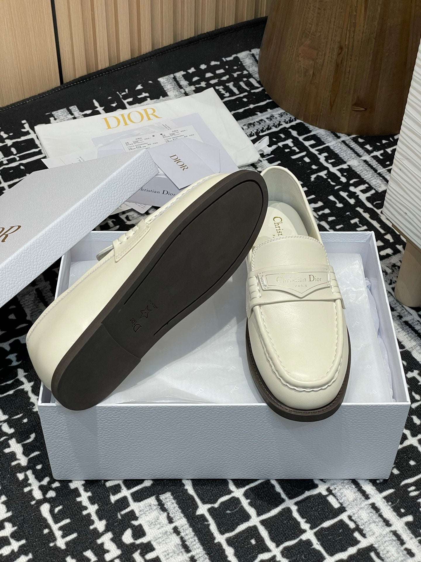 Dior Cadet EKD Leather Penny Loafers