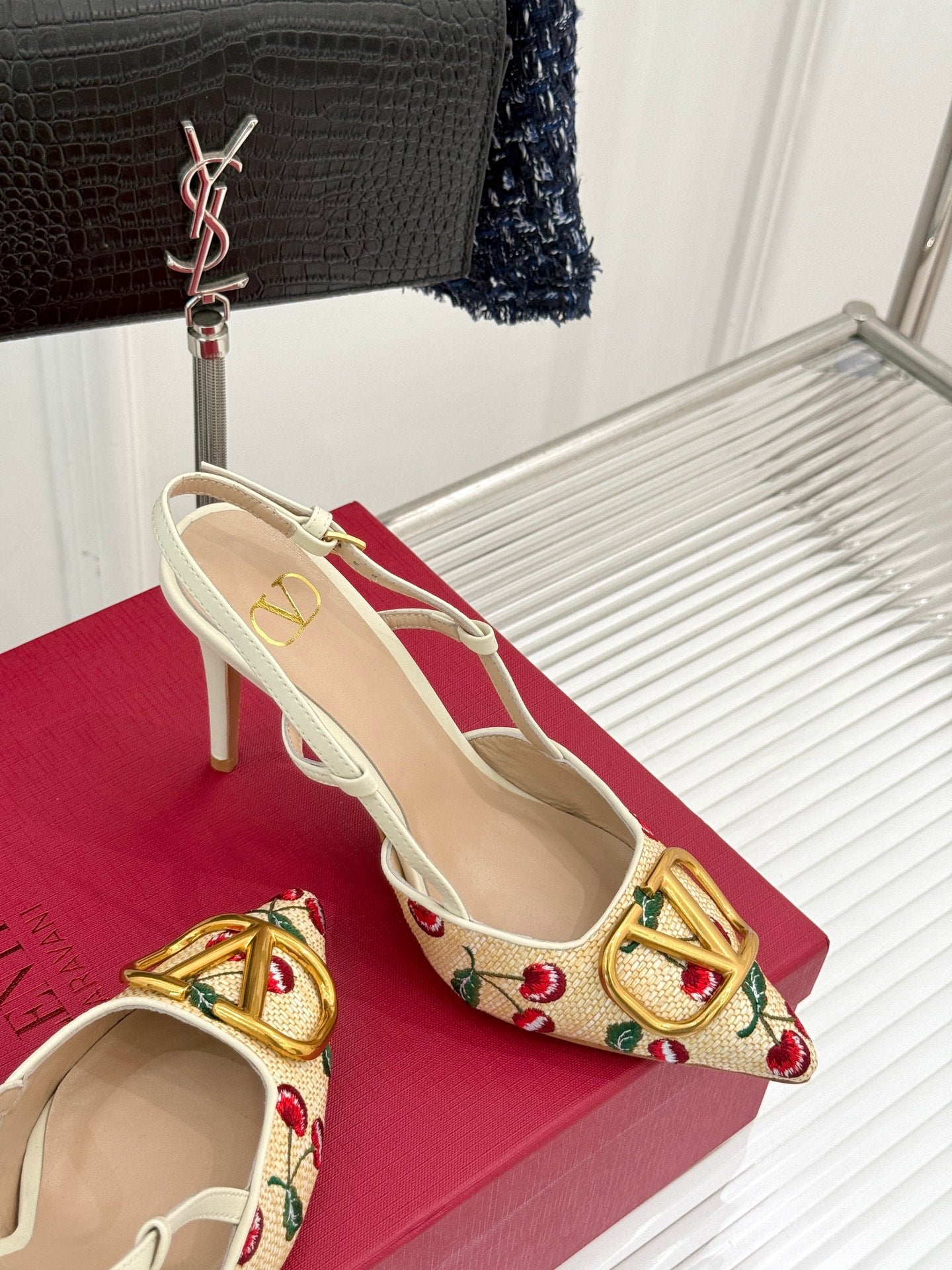 Valentino Cherryfic Elegance Slingback Heels
