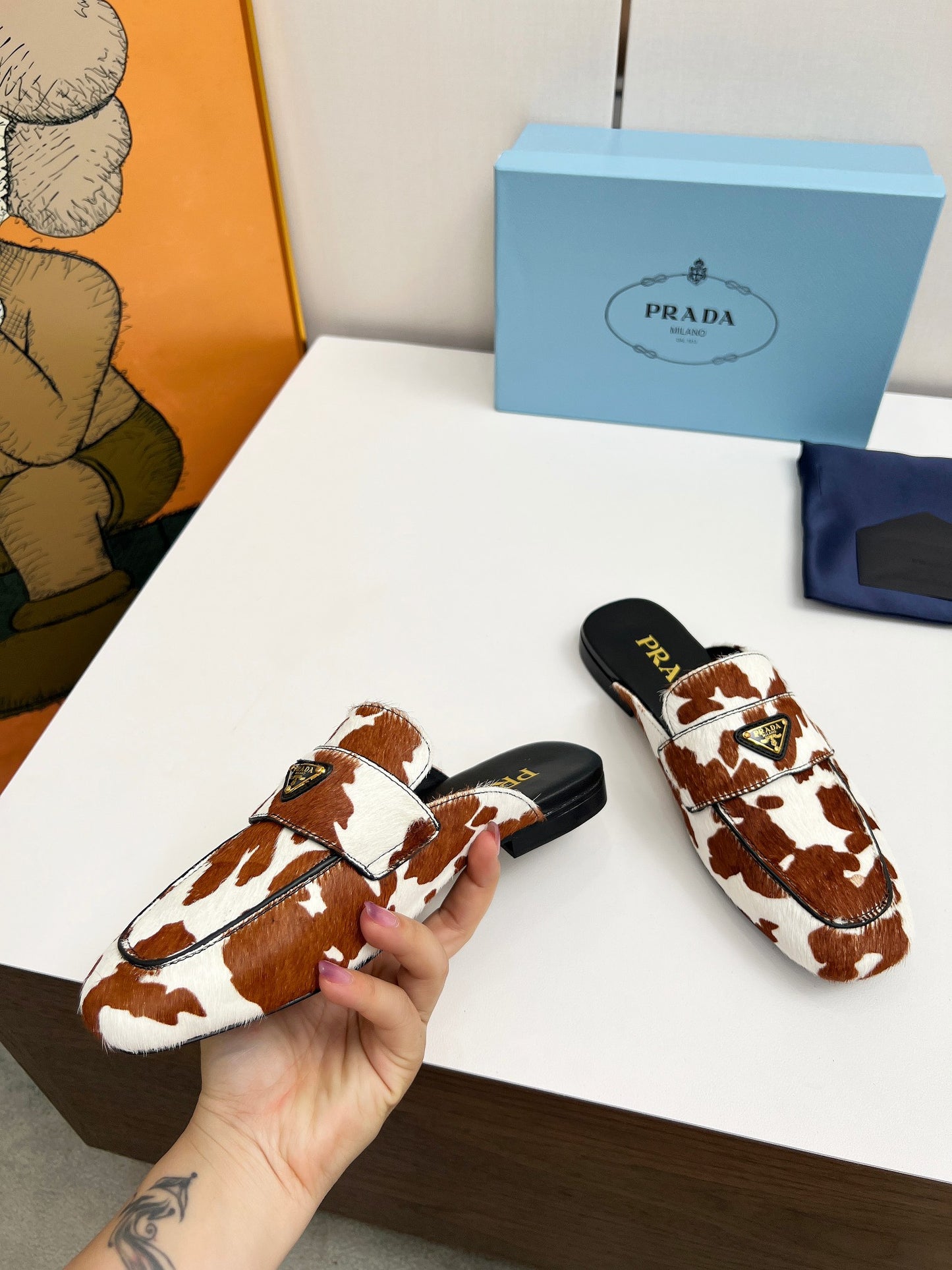 Prada Opulent Leather Mules