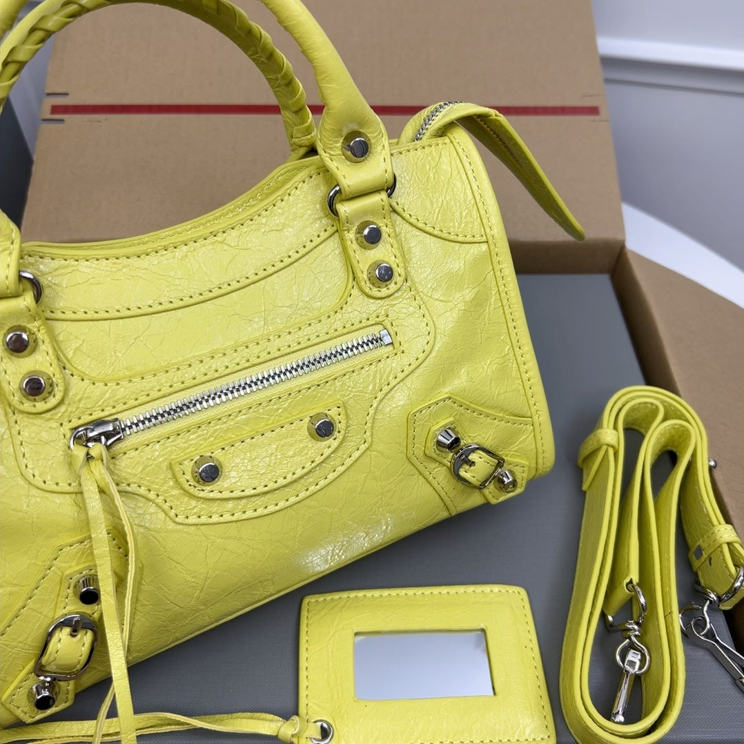 Balenciaga Timeless Canvas Leather Tote