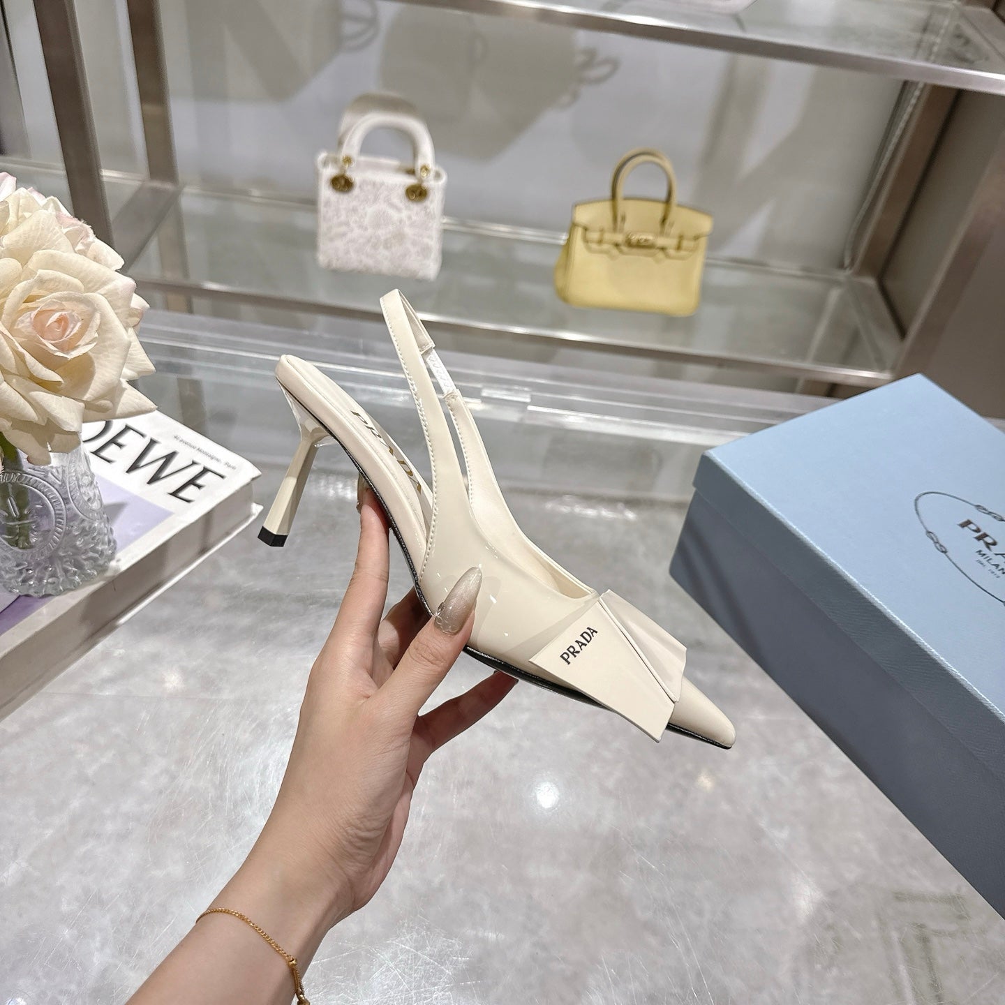 Prada Opulent Chain-Embellished Leather Loafers