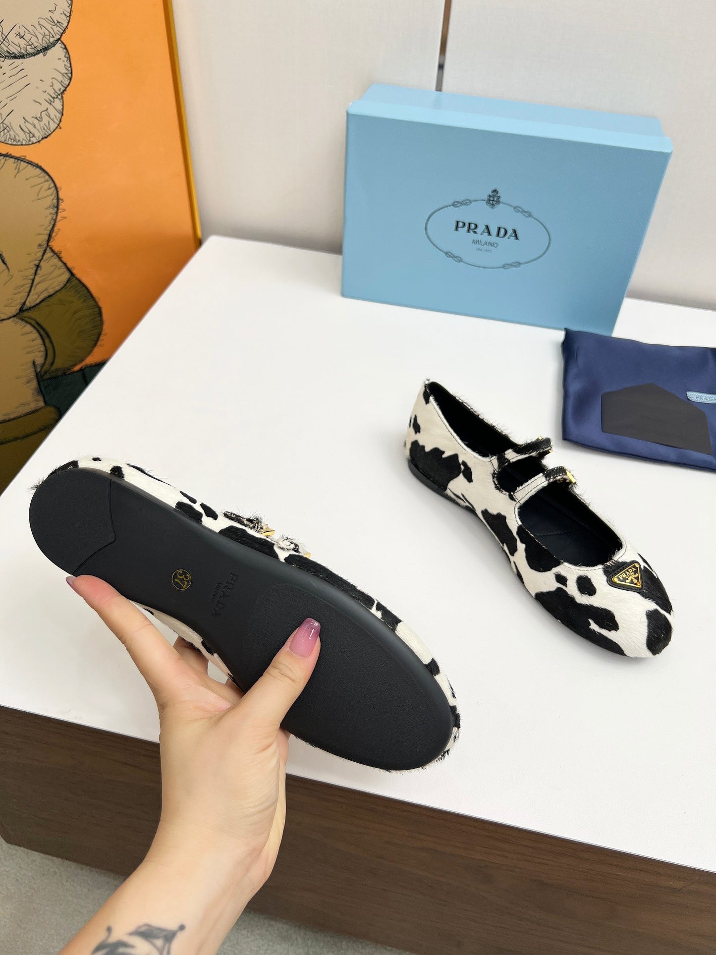 Prada Ethereal Elegance Ballet Flats