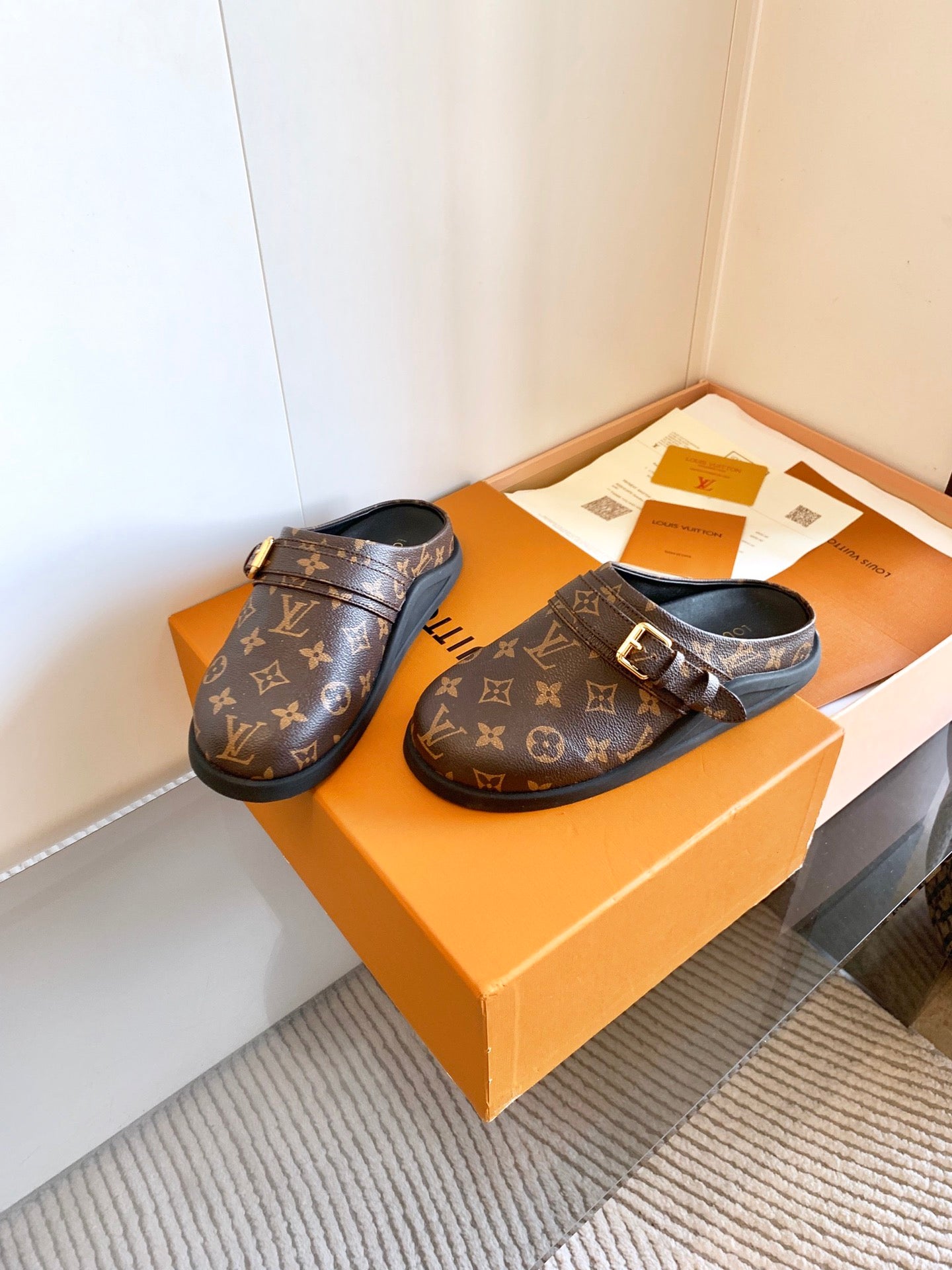 Louis Vuitton Monogram Elegance Mules