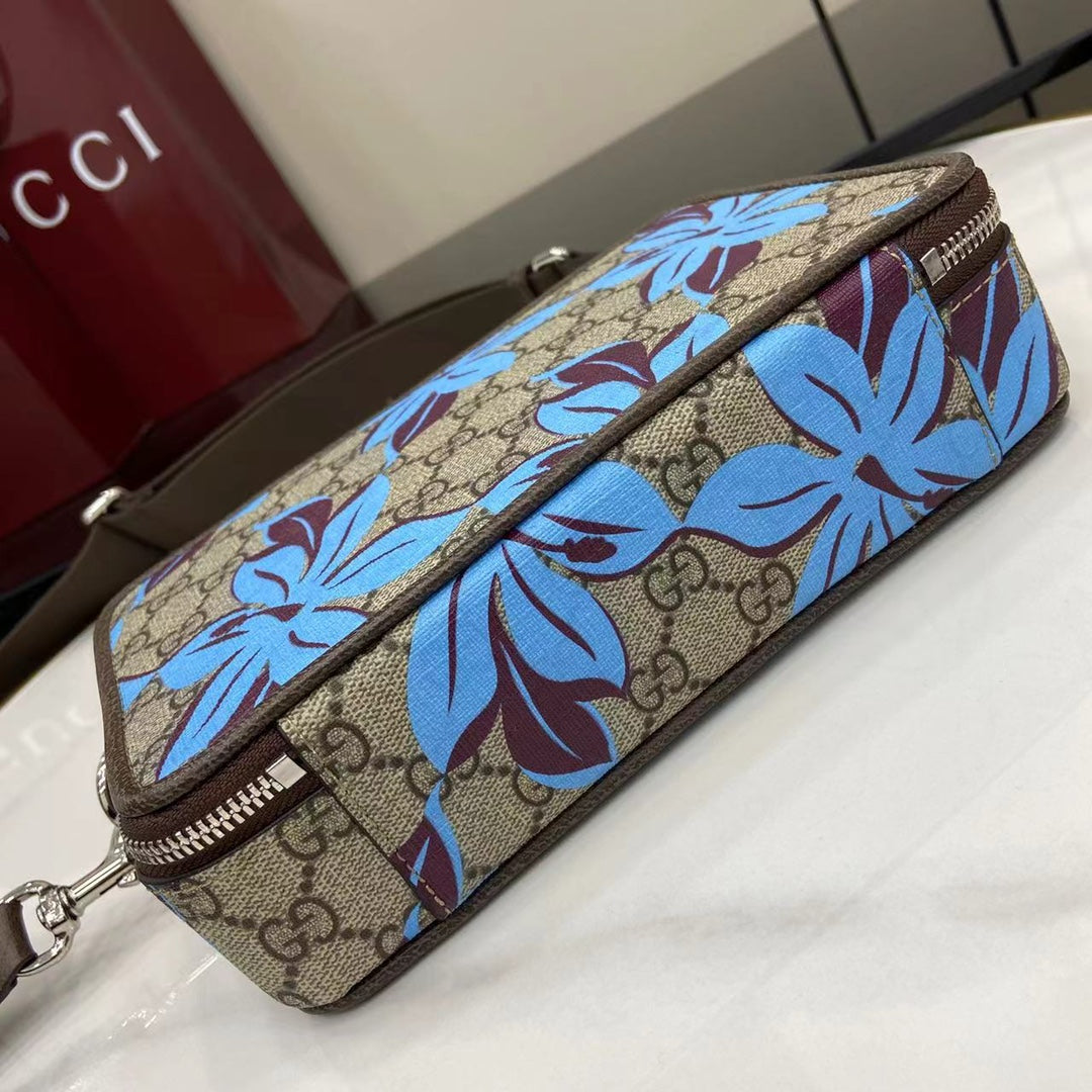 Gucci small Crossbody Bag With Blue Floral Print