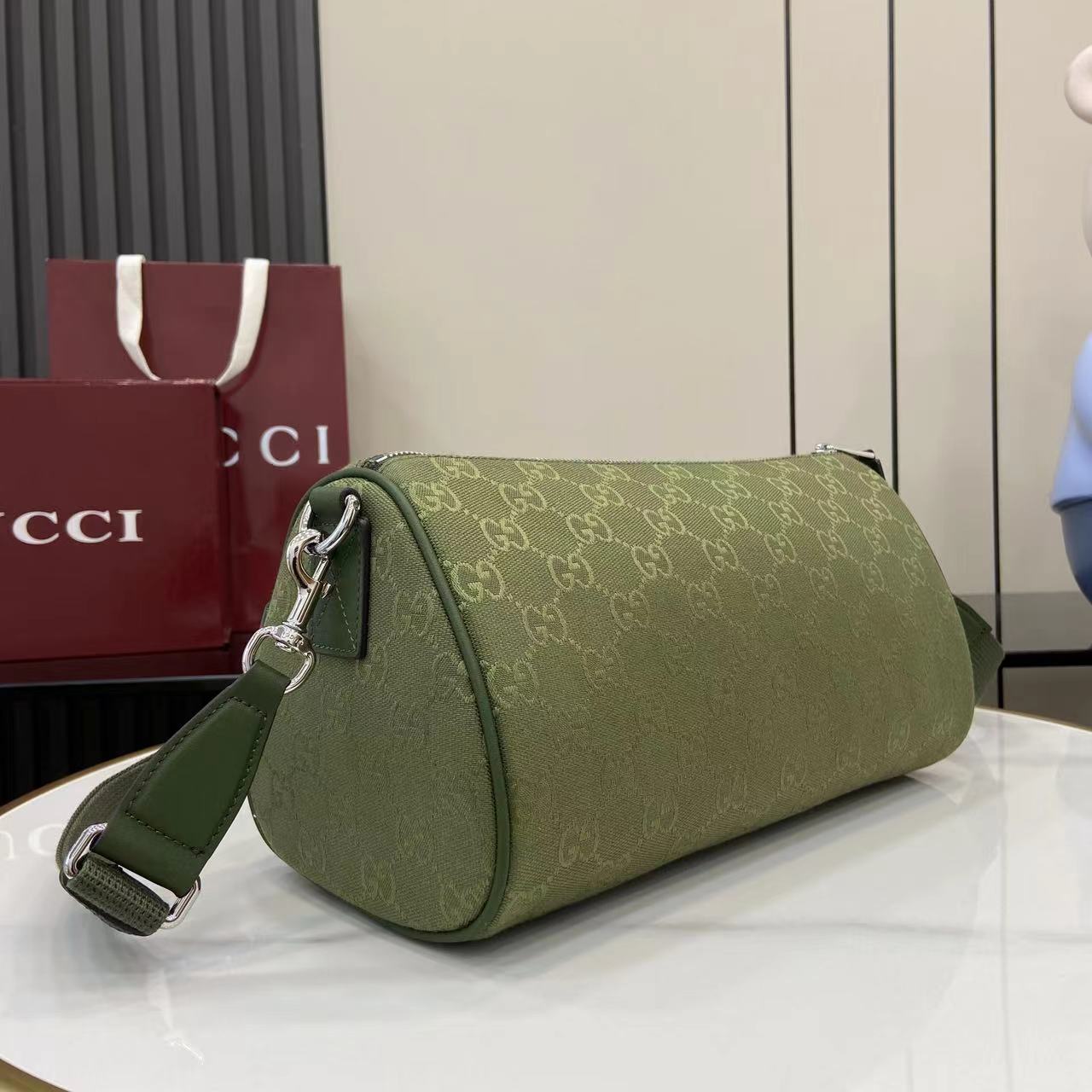 GG Canvas Small Cylinder Bag