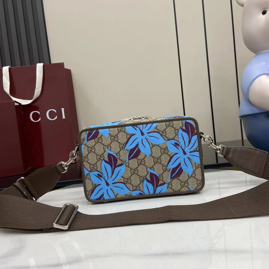 Gucci small Crossbody Bag With Blue Floral Print