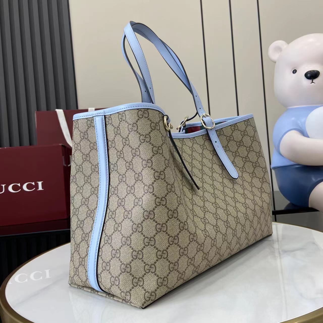 Gucci Large GG Emblem Tote Bag