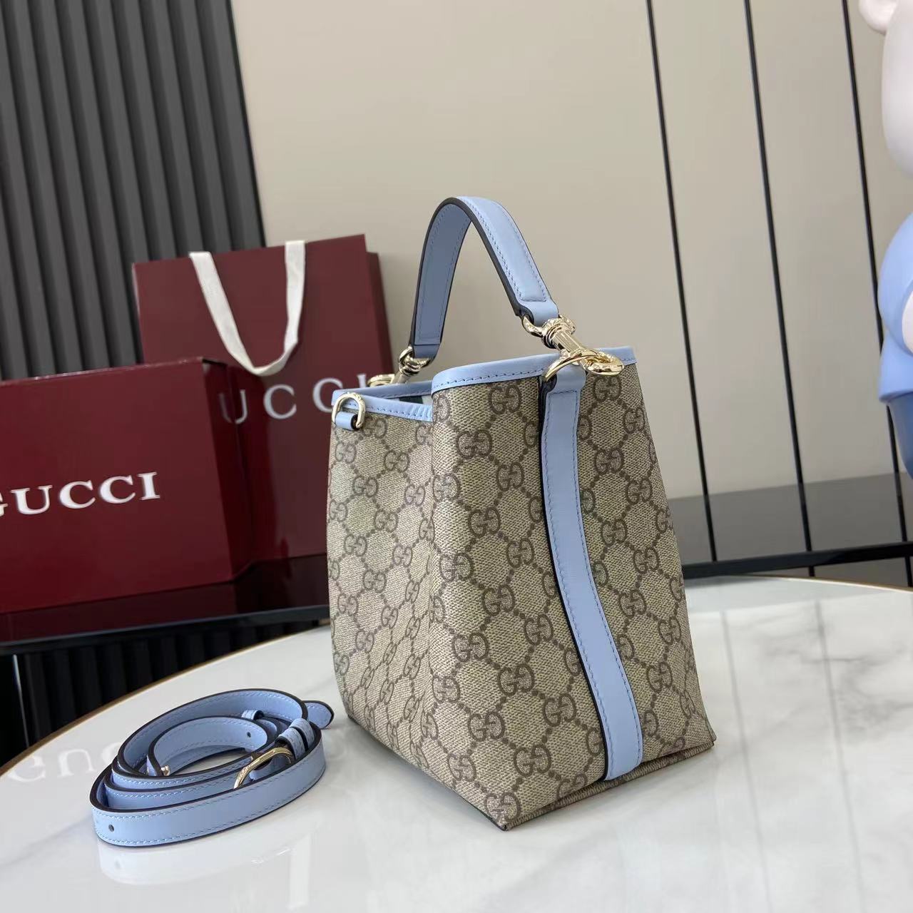 Gucci Small Bucket Bag with GG Emblem